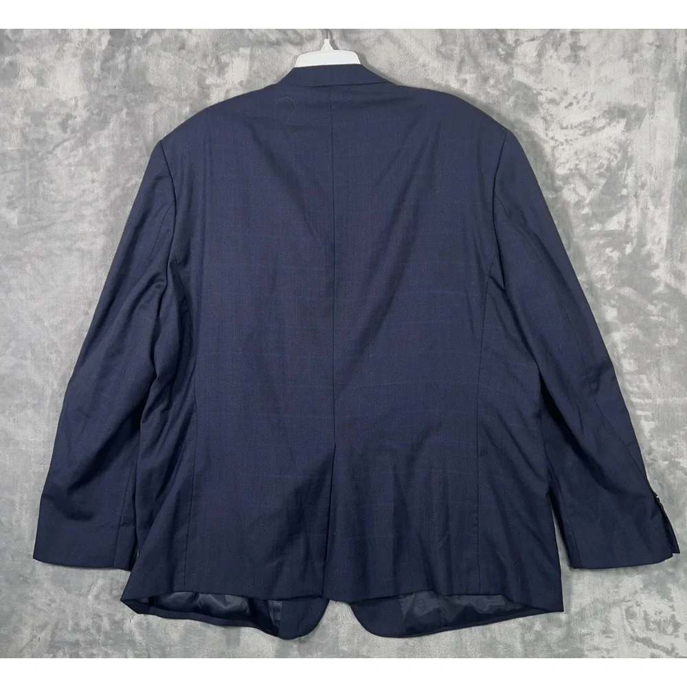 Lauren Ralph Lauren Blue Plaid Blazer Mens 50R Suit Jacket Stretch Sport Coat